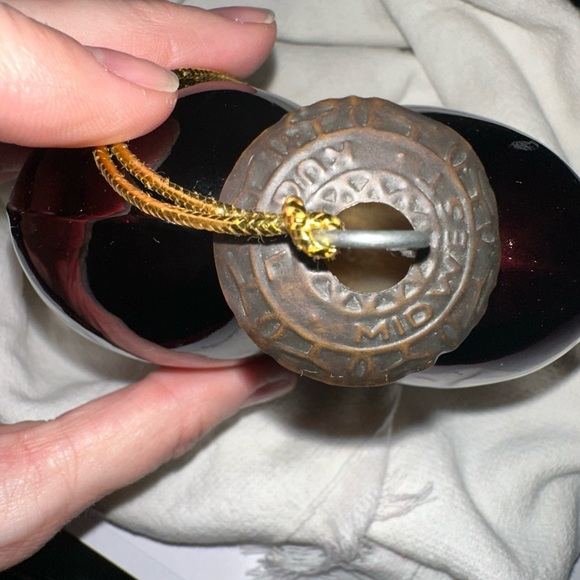 German Kugel Hand-blown Art Glass Red/Burgandy Heart Vintage ornament crackle - Picture 7 of 16